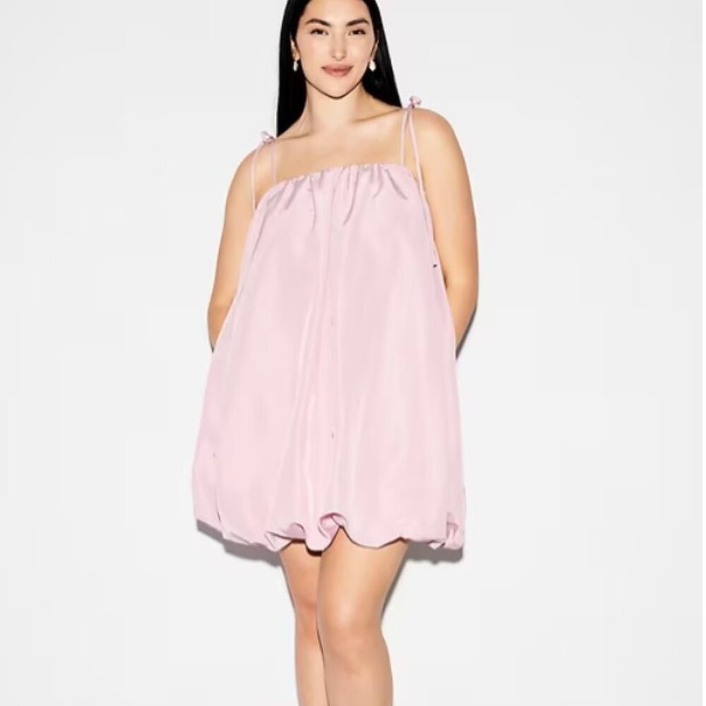 The Occasion by Old Navy Taffeta Pink Spring Bubble Mini Dress - NWT